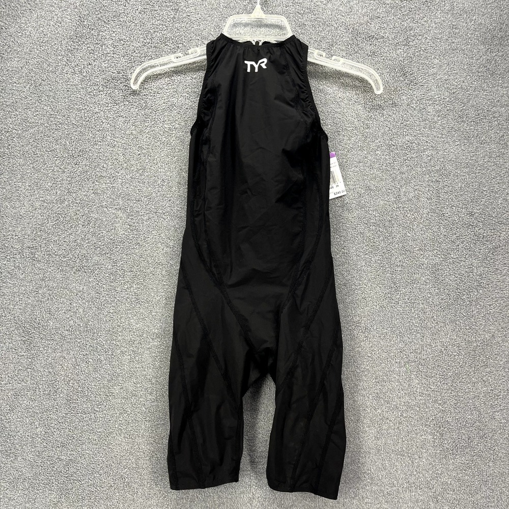 TYR Tri Suit Swim Men's 26 Black Short John Back full Zip Triathlon outdoor